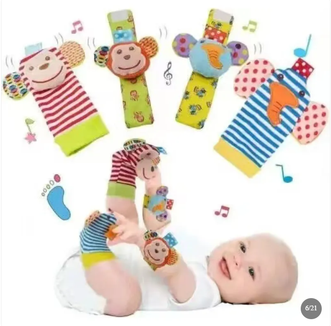 Baby Cartoon Animal Wrist Bell Socks Suit