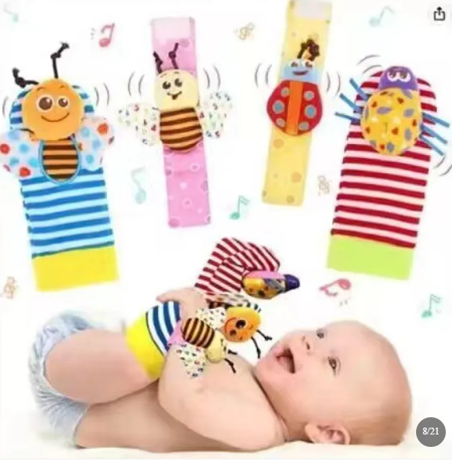 Baby Cartoon Animal Wrist Bell Socks Suit