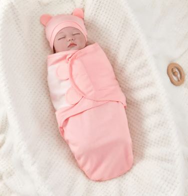 Cotton Swaddle Blanket & Hat Set | Newborn