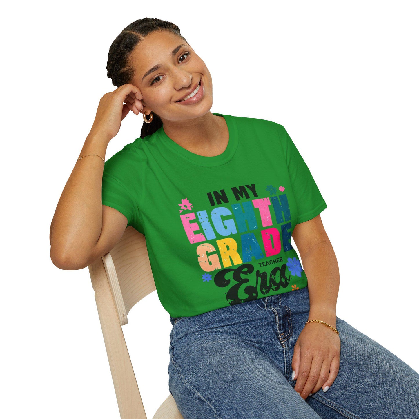 Eighth Grade Teacher T-Shirt: Soft Ring-Spun Cotton Tee