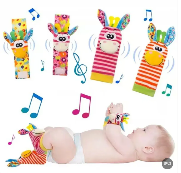 Baby Cartoon Animal Wrist Bell Socks Suit