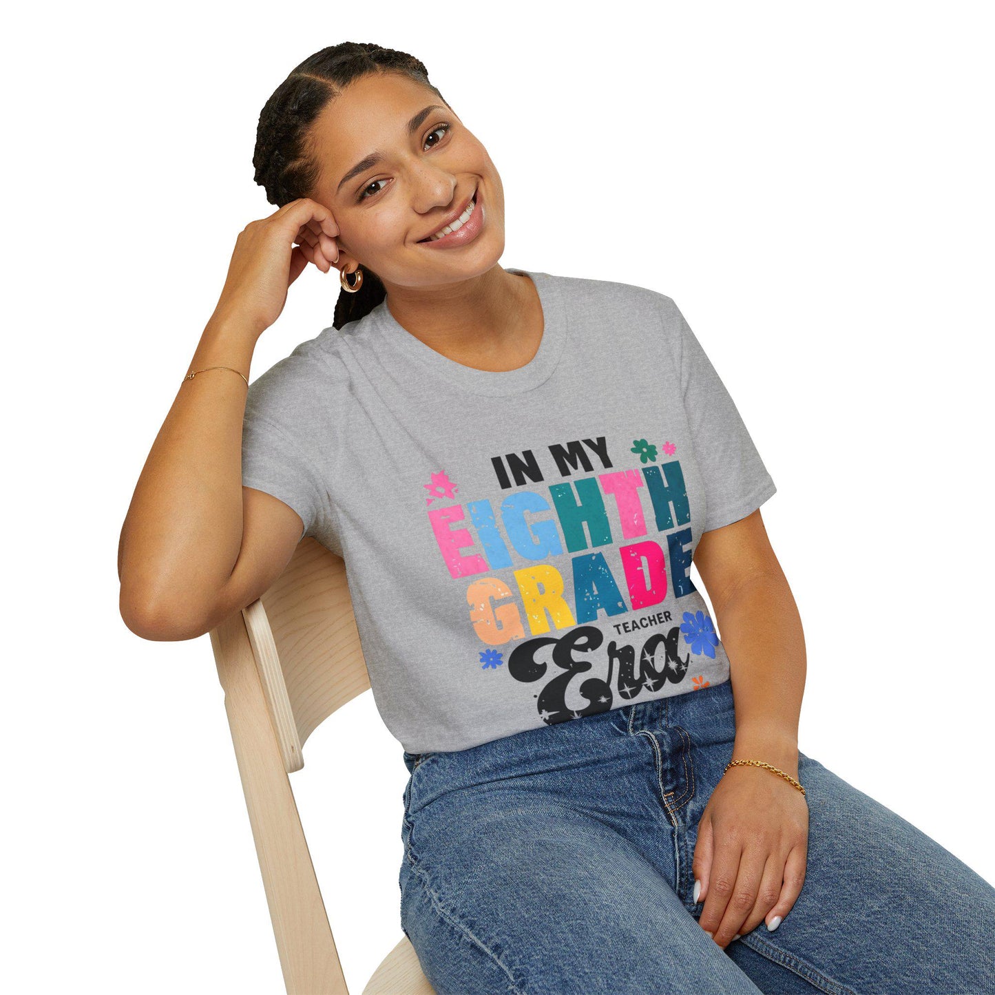 Eighth Grade Teacher T-Shirt: Soft Ring-Spun Cotton Tee