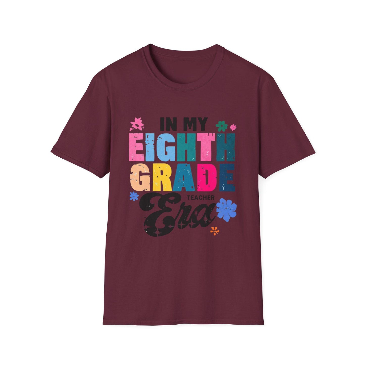 Eighth Grade Teacher T-Shirt: Soft Ring-Spun Cotton Tee