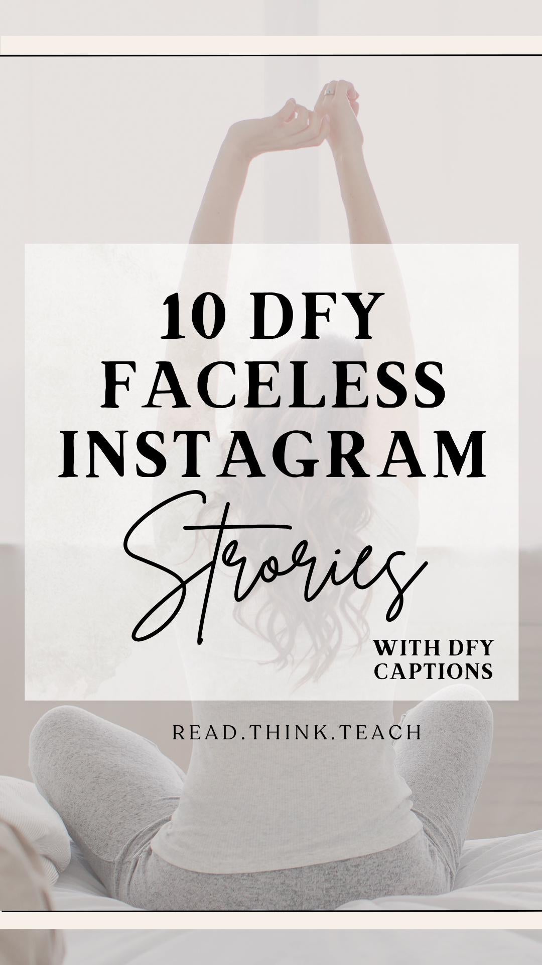 10 Faceless Instagram Story Templates | Canva Editable (Digital Download)