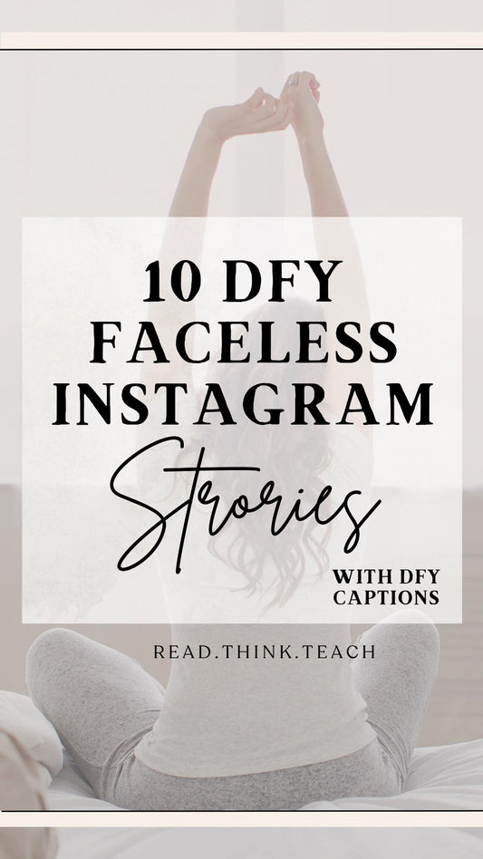 10 Faceless Instagram Story Templates | Canva Editable (Digital Download)
